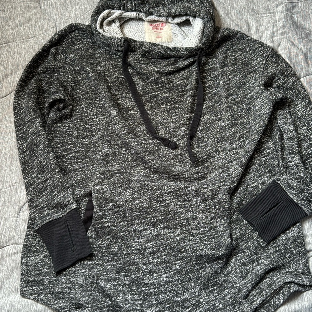 Mossimo Suppy Company Heather Gray, Terry cloth pull over hoodie